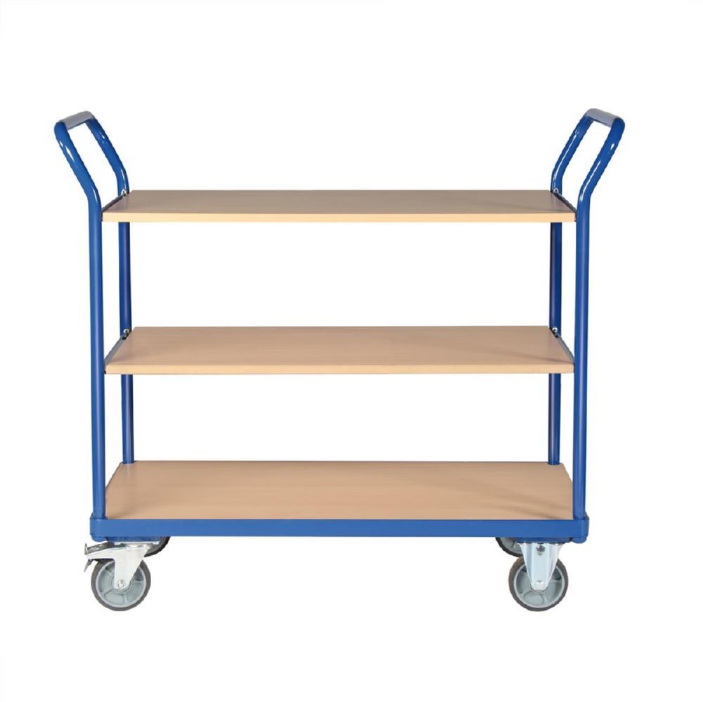 Tauroflex Etagenwagen basic 3 Ladeflächen bis 250 kg 1000 x 600 mm ohne Bordkante Produktbild Tauroflex Etagenwagen basic 3 Ladeflächen bis 250 kg 1000 x 600 mm ohne Bordkante bild 4