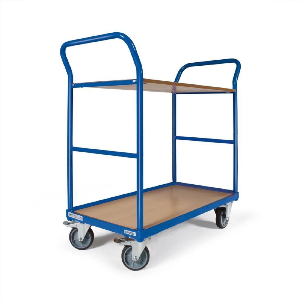 Tauroflex Etagenwagen basic 2 Etagen aus MDF Platten 600 x 1175 x 1017 mm Produktbild Tauroflex Etagenwagen basic 2 Etagen aus MDF Platten 600 x 1175 x 1017 mm