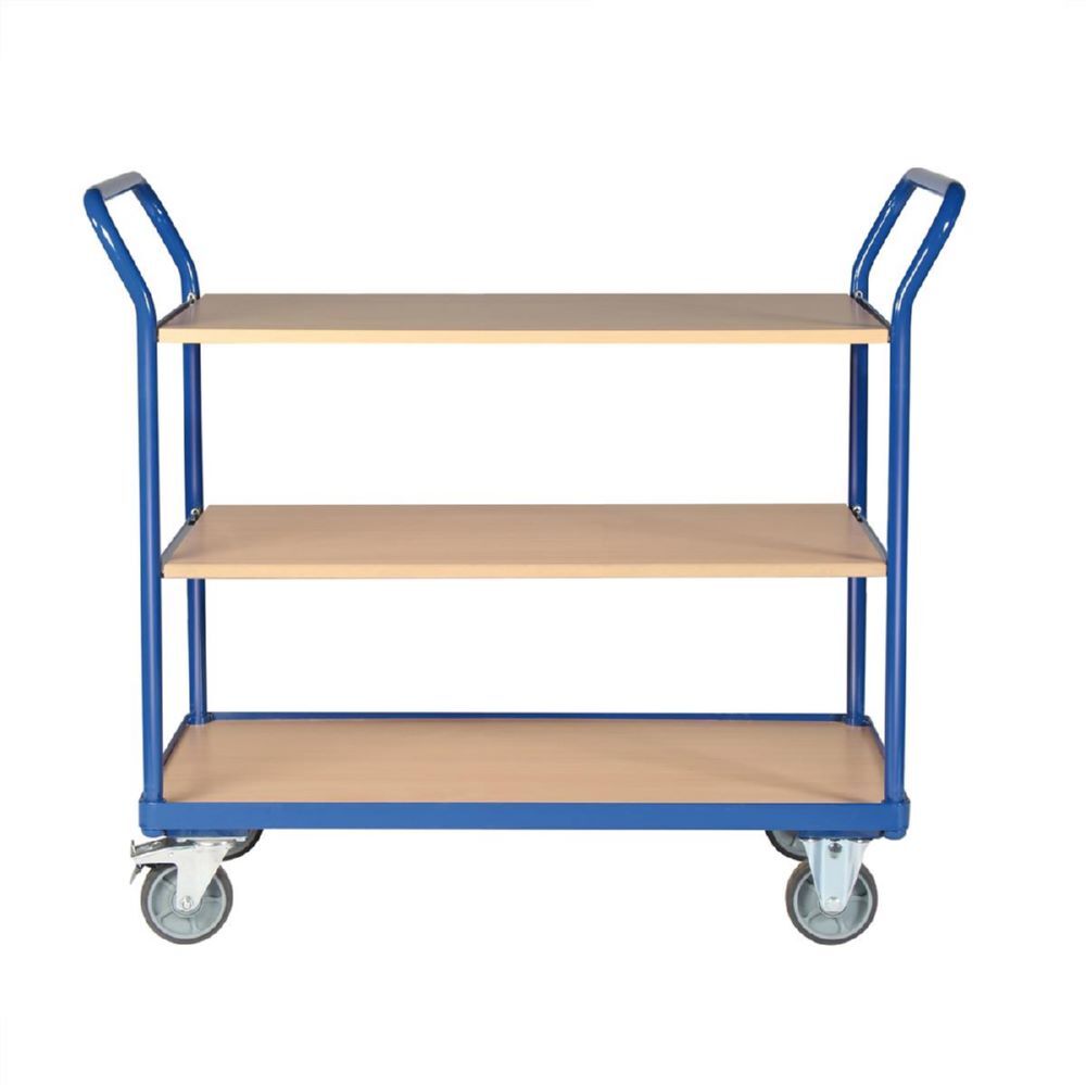 Tauroflex Etagenwagen basic 3 Ladeflächen mit Buchendekor 500 x 1115 x 1017 mm