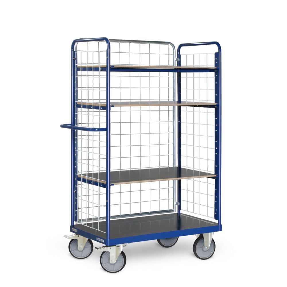 Tauroflex Etagenwagen F6 4 Ladeflächen 3 Gitterwände 700 x 1190 x 1800 mm Produktbild Tauroflex Etagenwagen F6 4 Ladeflächen 3 Gitterwände 700 x 1190 x 1800 mm