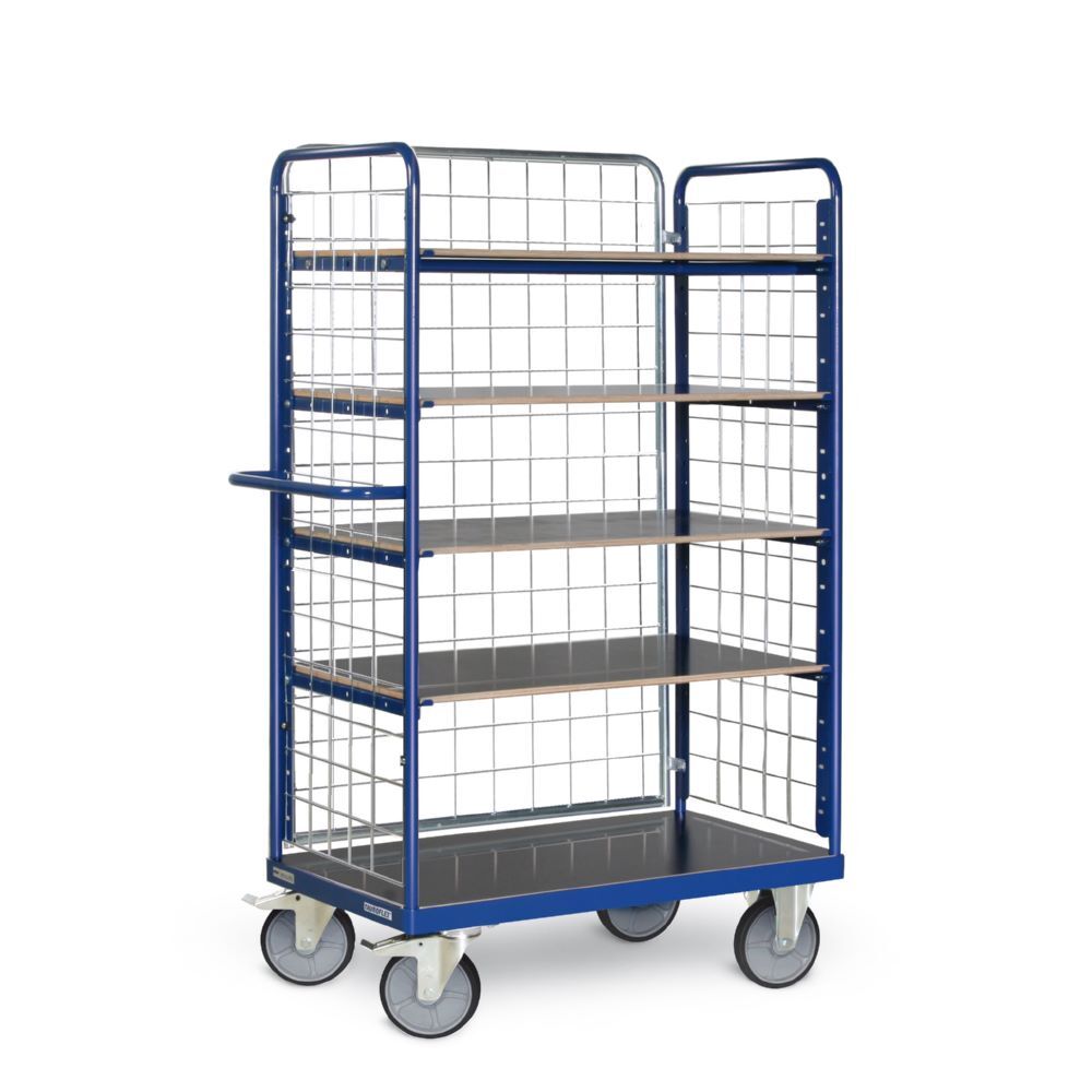 Tauroflex Etagenwagen F6 mit Lenk und Bockrollen 5 Ladeflächen 600 x 1190 x 1800 mm Produktbild Tauroflex Etagenwagen F6 mit Lenk und Bockrollen 5 Ladeflächen 600 x 1190 x 1800 mm