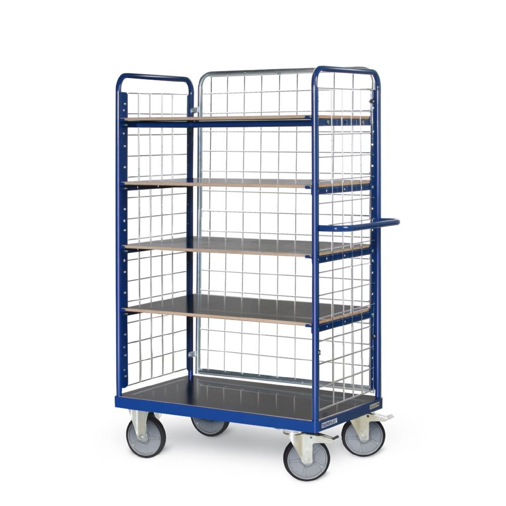 Tauroflex Etagenwagen F6 mit Lenk und Bockrollen 5 Ladeflächen 600 x 1190 x 1800 mm Produktbild Tauroflex Etagenwagen F6 mit Lenk und Bockrollen 5 Ladeflächen 600 x 1190 x 1800 mm bild 2