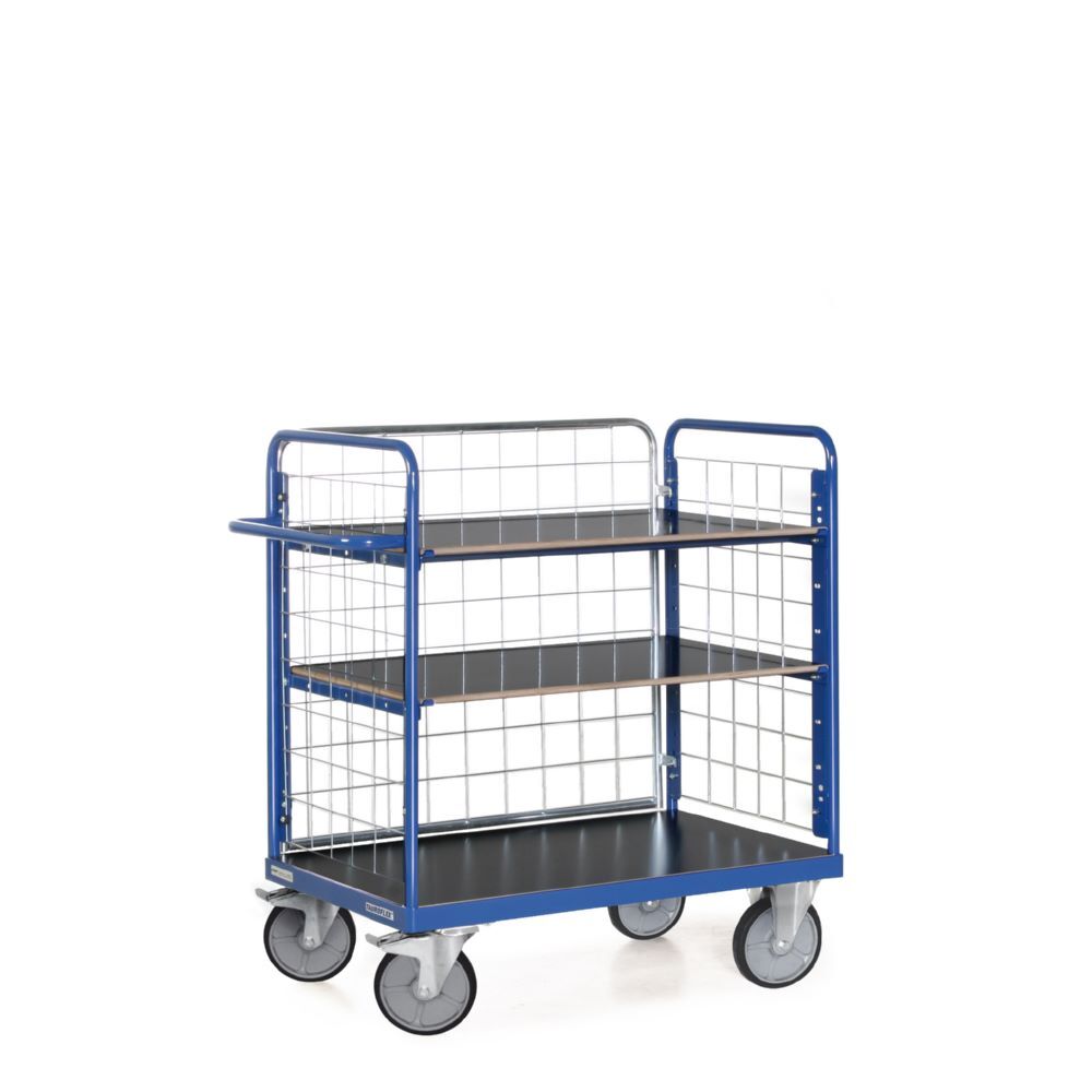 Tauroflex Etagenwagen F6 3 Ladeflächen 3 Gitter 700 x 1190 x 1200 mm