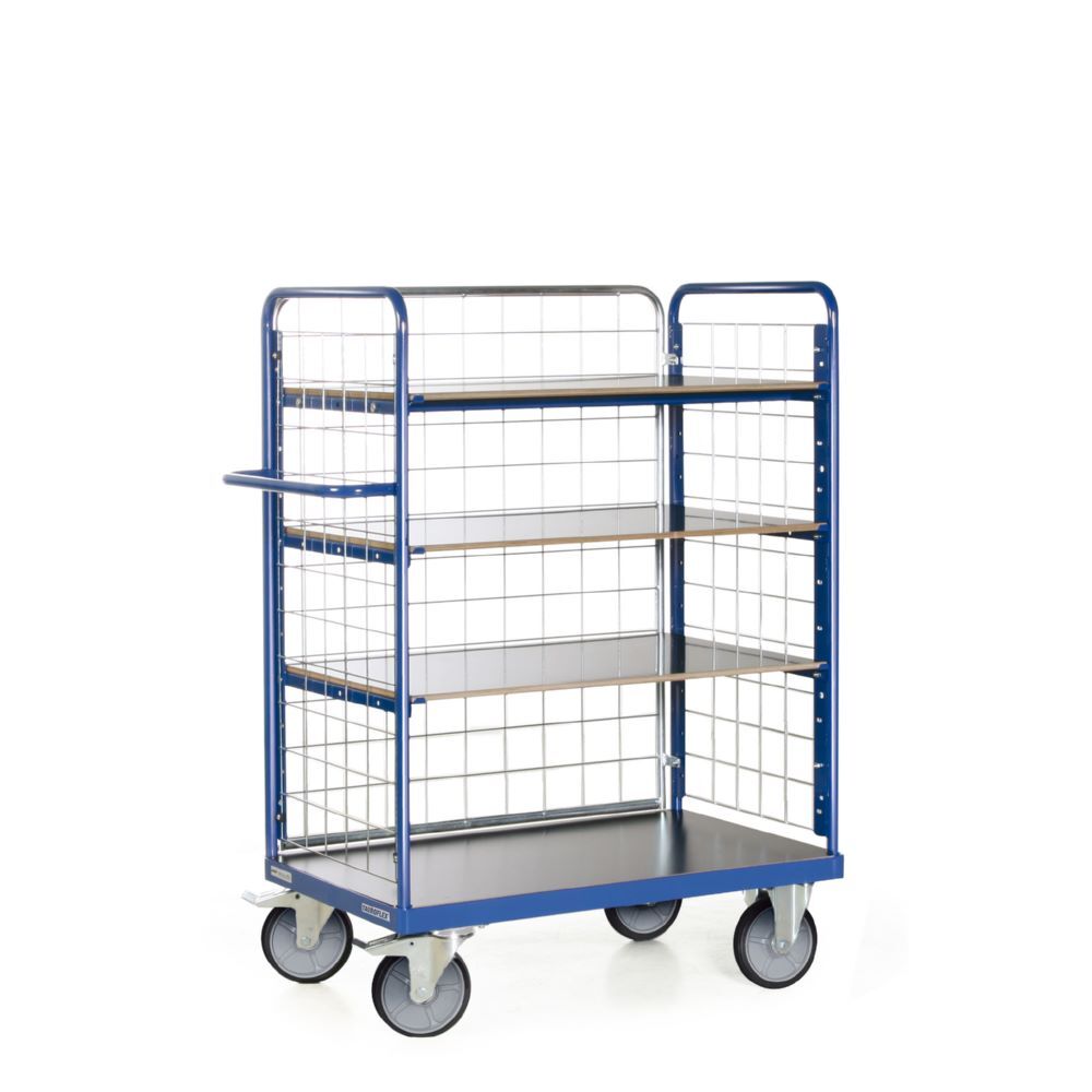 Tauroflex Etagenwagen F6 4 Ladeflächen 3 x Gitter 600 x 1190 x 1500 mm