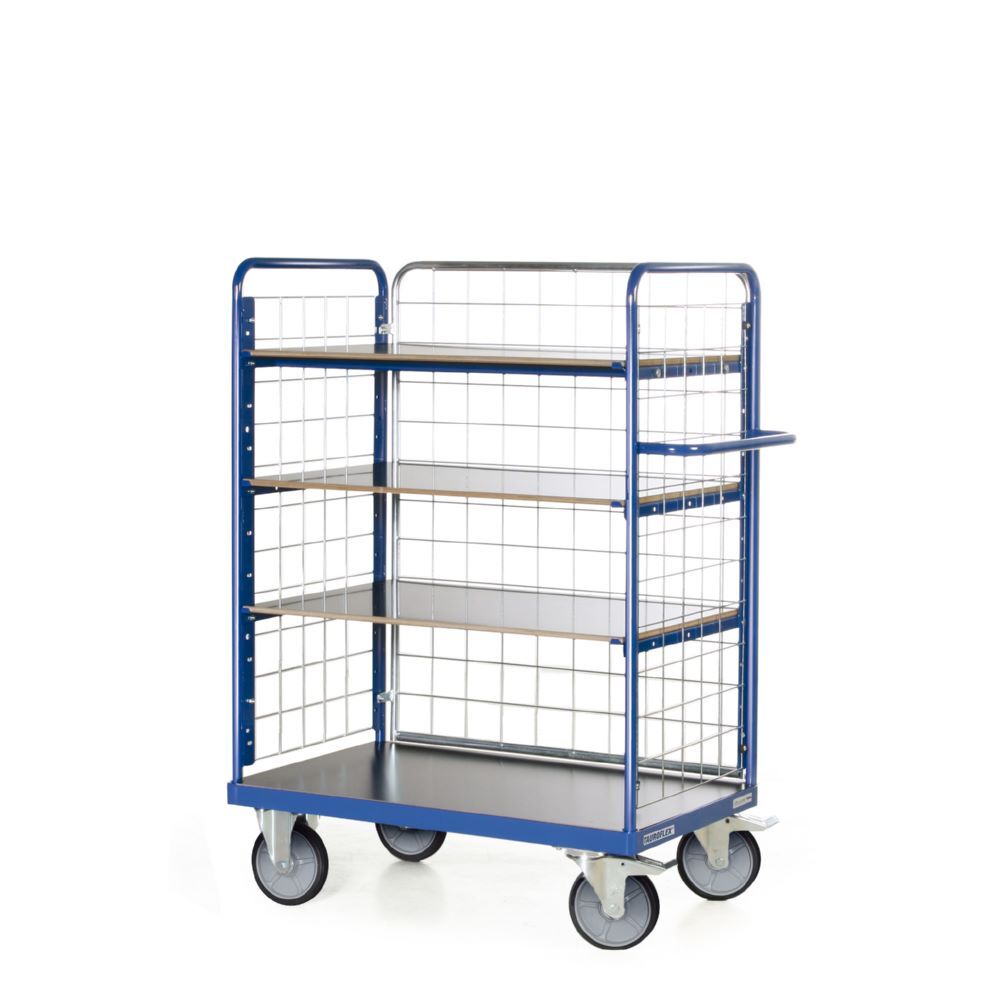 Tauroflex Etagenwagen F6 4 Ladeflächen 3 x Gitter 600 x 1190 x 1500 mm