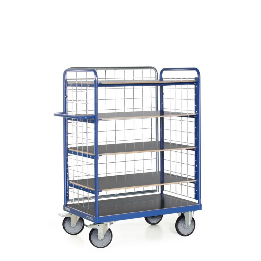 Tauroflex Etagenwagen F6 5 Ladeflächen 3 x Gitter 500 x 1040 x 1460 mm Produktbild Tauroflex Etagenwagen F6 5 Ladeflächen 3 x Gitter 500 x 1040 x 1460 mm