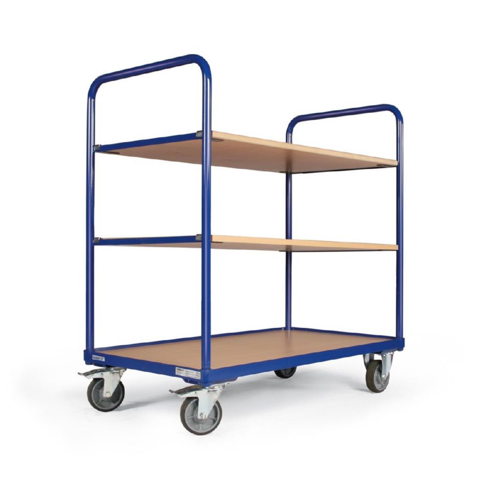 Tauroflex Etagenwagen F2 mit Traglast bis 250 kg 3 Etagen 600 x 1175 x 1125 mm Produktbild Tauroflex Etagenwagen F2 mit Traglast bis 250 kg 3 Etagen 600 x 1175 x 1125 mm