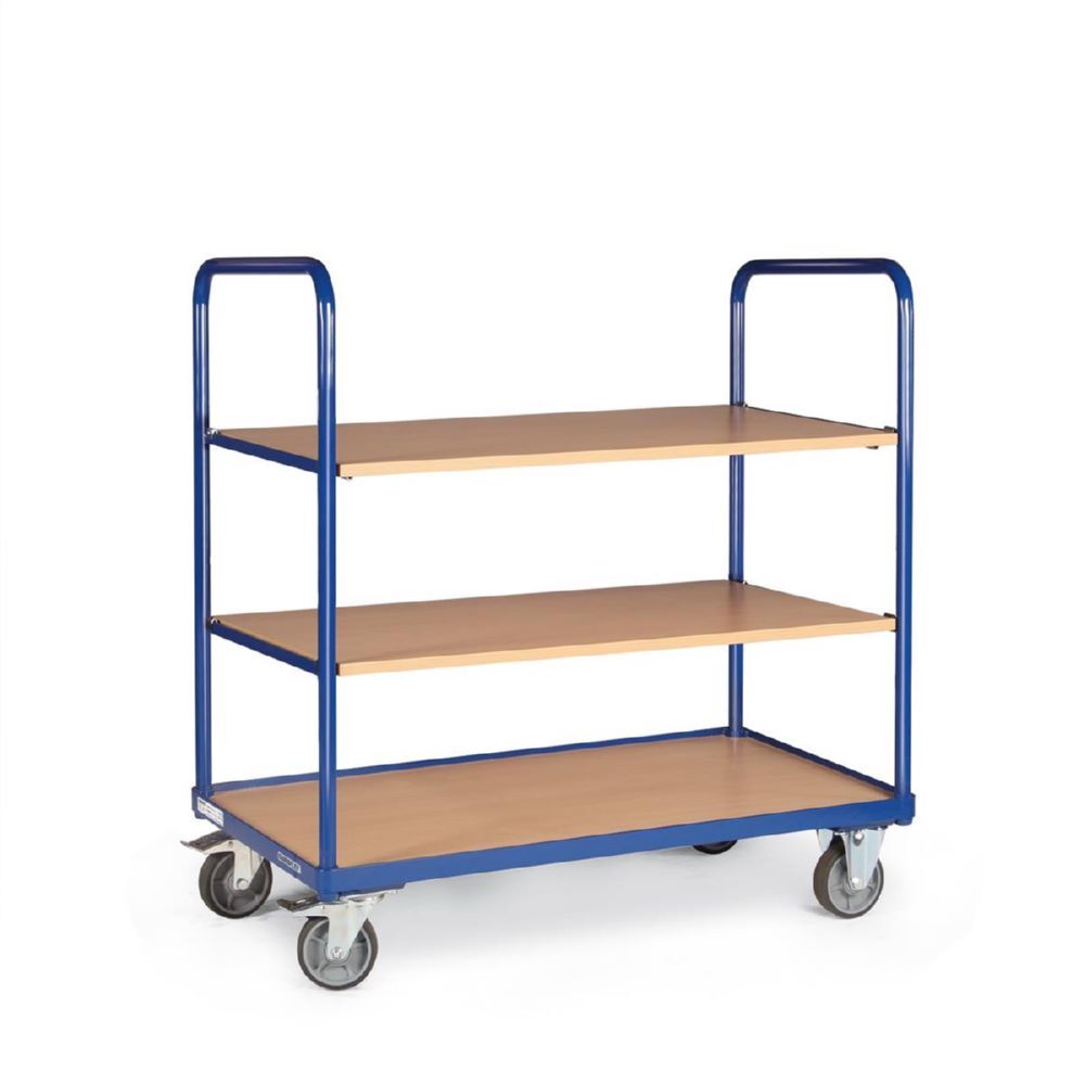 Tauroflex Etagenwagen F2 mit Traglast bis 250 kg 3 Etagen 600 x 1175 x 1125 mm Produktbild Tauroflex Etagenwagen F2 mit Traglast bis 250 kg 3 Etagen 600 x 1175 x 1125 mm bild 3