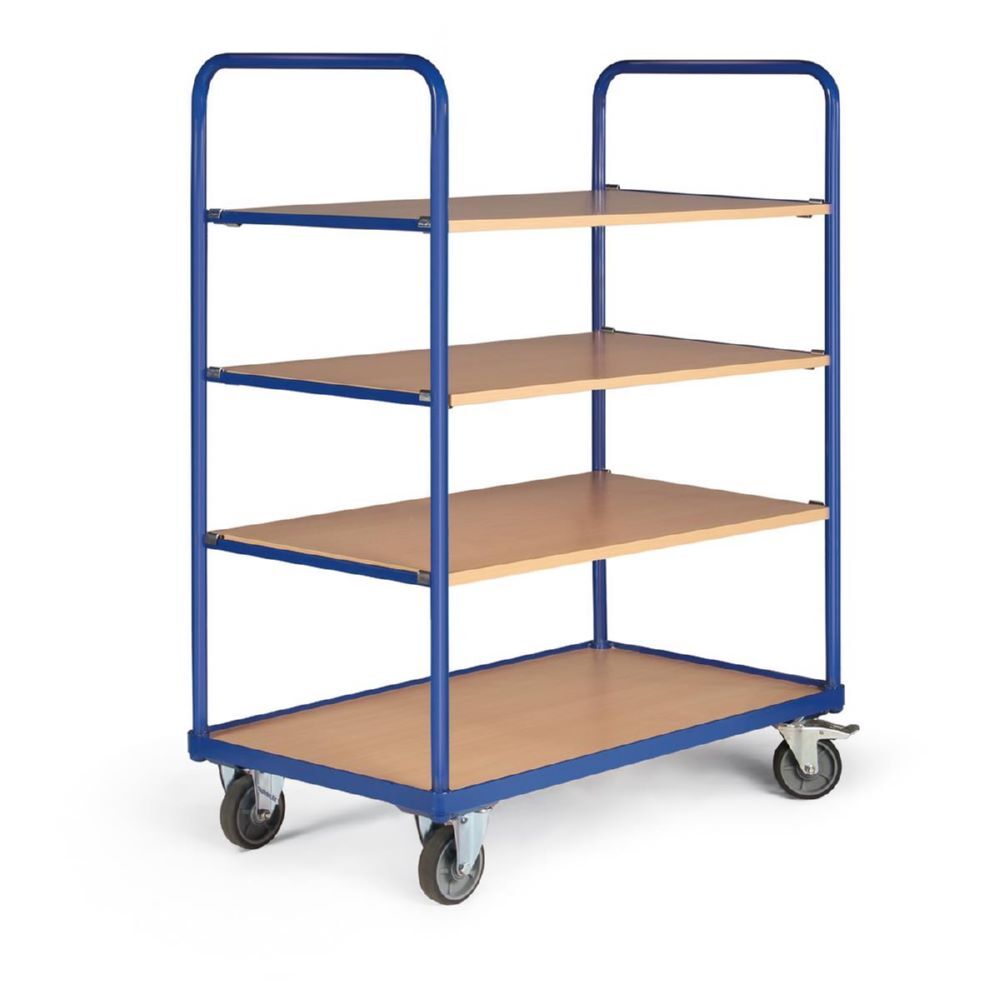 Tauroflex Etagenwagen F2 Traglast bis 250 kg 4 Etagen 500 x 1025 x 1425 mm