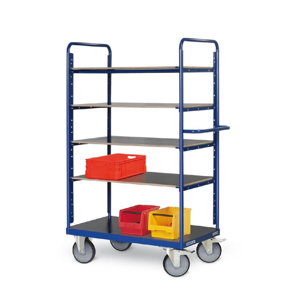 Tauroflex Etagenwagen F6 Traglast 5 Ladeflächen je 90 kg 600 x 1190 x 1800 mm Produktbild Tauroflex Etagenwagen F6 Traglast 5 Ladeflächen je 90 kg 600 x 1190 x 1800 mm bild 4