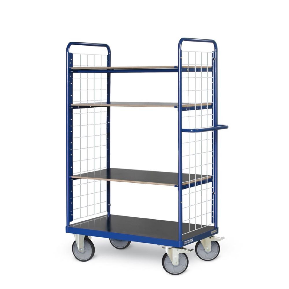 Tauroflex Etagenwagen F6 4 Ladeflächen mit Gitter 800 x 1390 x 1800 mm Produktbild Tauroflex Etagenwagen F6 4 Ladeflächen mit Gitter 800 x 1390 x 1800 mm bild 2