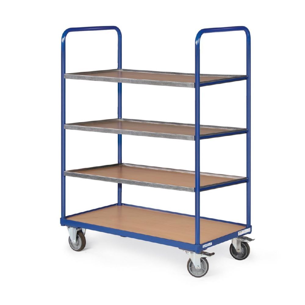 Tauroflex Etagenwagen F2 4 Etagen mit Bordkante 500 x 1025 x 1425 mm Produktbild Tauroflex Etagenwagen F2 4 Etagen mit Bordkante 500 x 1025 x 1425 mm bild 2