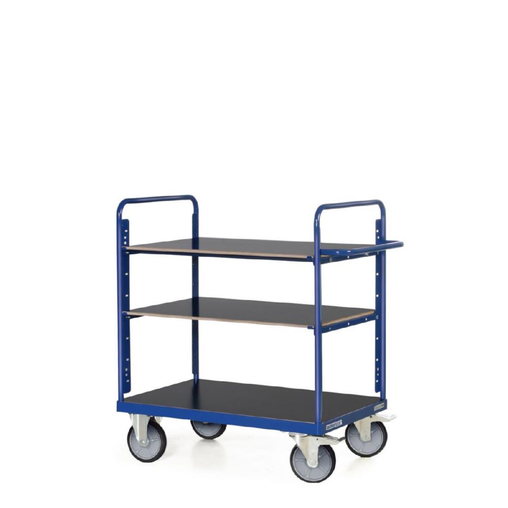 Produktbild Tauroflex Etagenwagen F6 3 Ladeflächen je 90 kg Last 600 x 1190 x 1200 mm bild 2