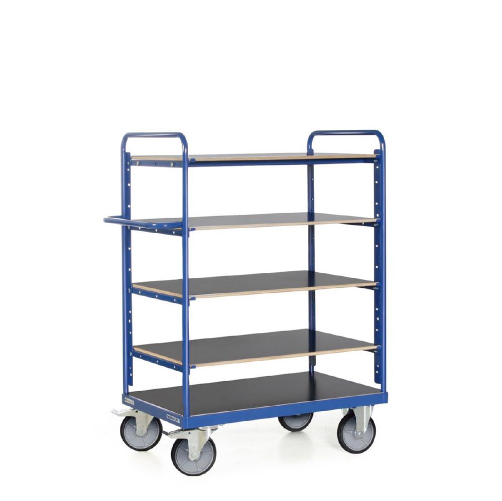 Tauroflex Etagenwagen F6 5 Ladeflächen je 90 kg 500 x 1040 x 1460 mm Produktbild Tauroflex Etagenwagen F6 5 Ladeflächen je 90 kg 500 x 1040 x 1460 mm