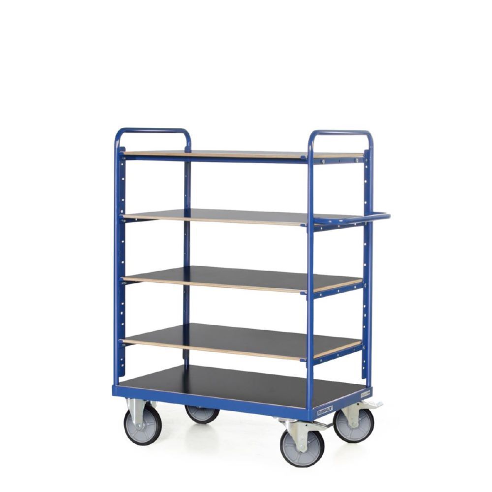 Produktbild Tauroflex Etagenwagen F6 5 Ladeflächen je 90 kg 800 x 1390 x 1500 mm bild 2