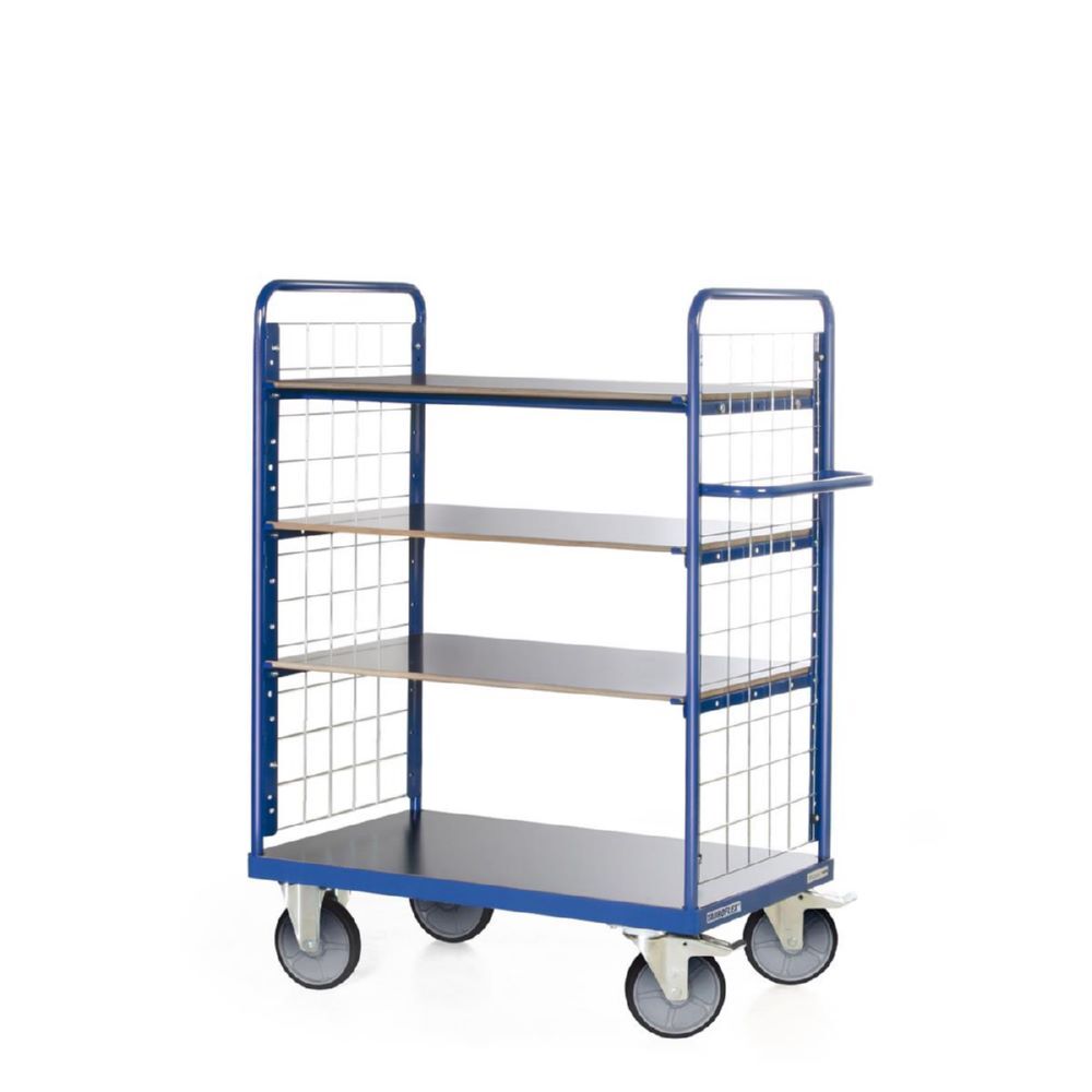 Tauroflex Etagenwagen F6 4 Ladeflächen mit Gitter 800 x 1390 x 1200 mm Produktbild Tauroflex Etagenwagen F6 4 Ladeflächen mit Gitter 800 x 1390 x 1200 mm bild 2