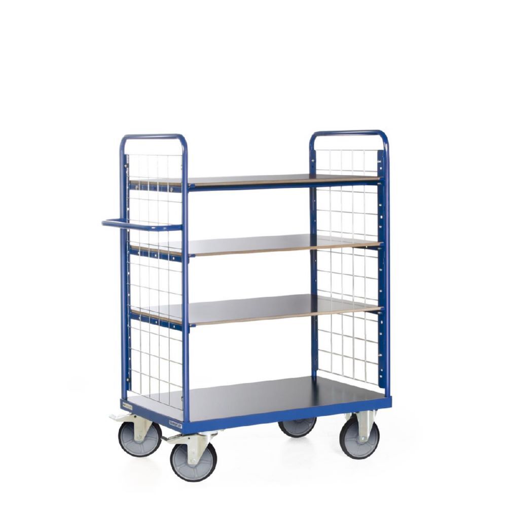 Tauroflex Etagenwagen F6 4 Ladeflächen je 90 kg 500 x 1040 x 1460 mm