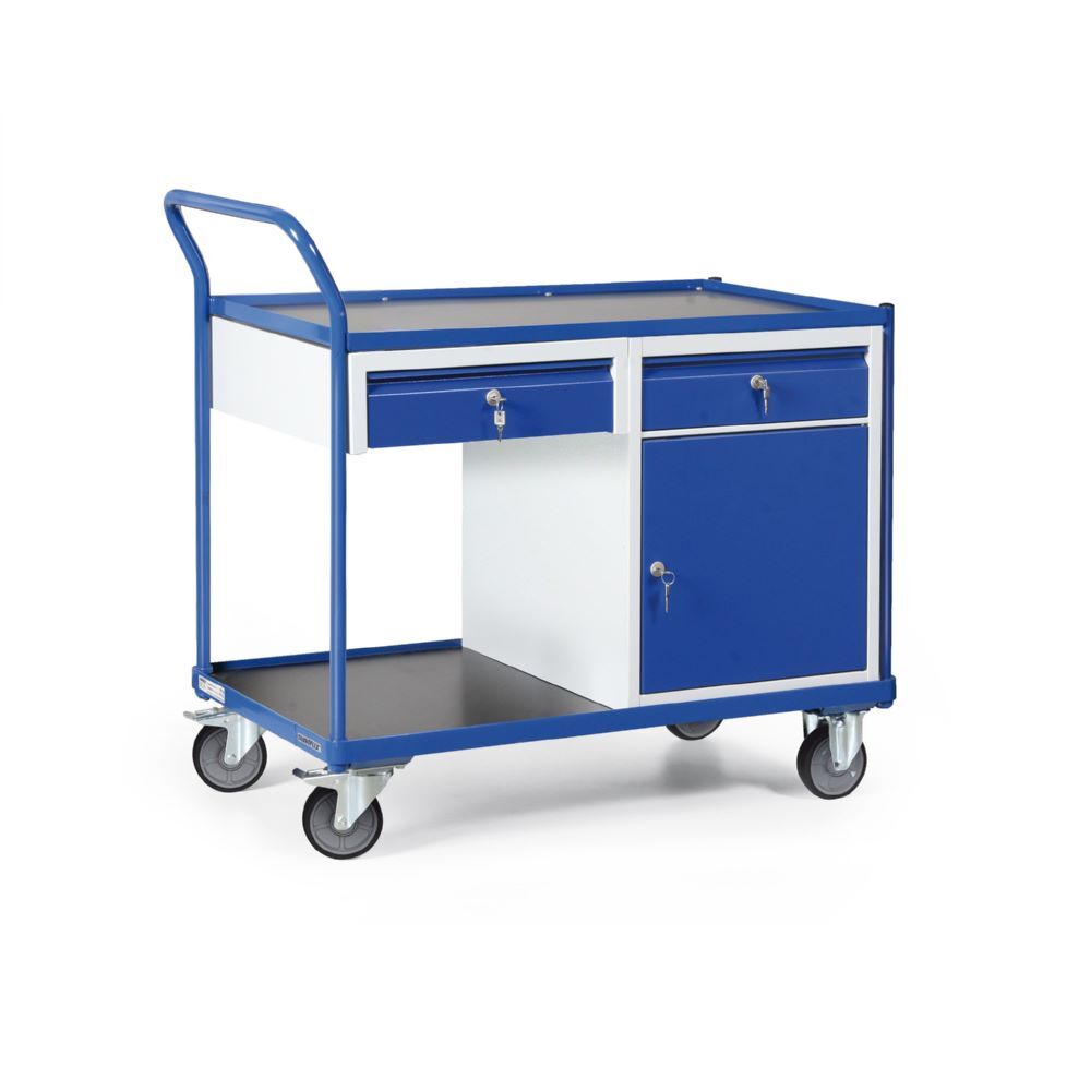 Produktbild Tauroflex Montagewagen F3 mit Schrank und 2 Schubladen 600 x 1200 x 1030 mm