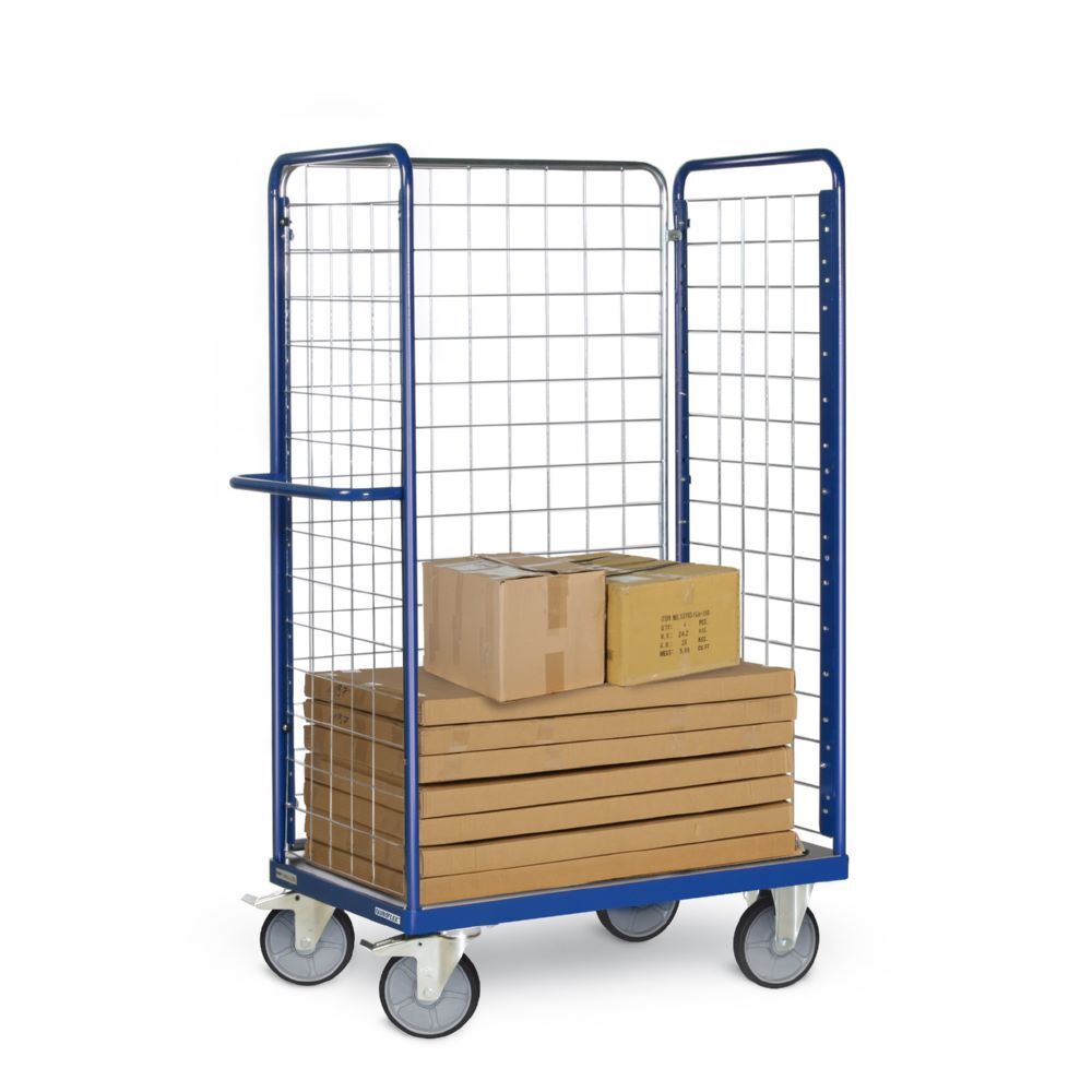 Tauroflex Paketwagen F6 mit Gitter 600 kg Last 600 x 1190 x 1800 mm Produktbild Tauroflex Paketwagen F6 mit Gitter 600 kg Last 600 x 1190 x 1800 mm bild 2