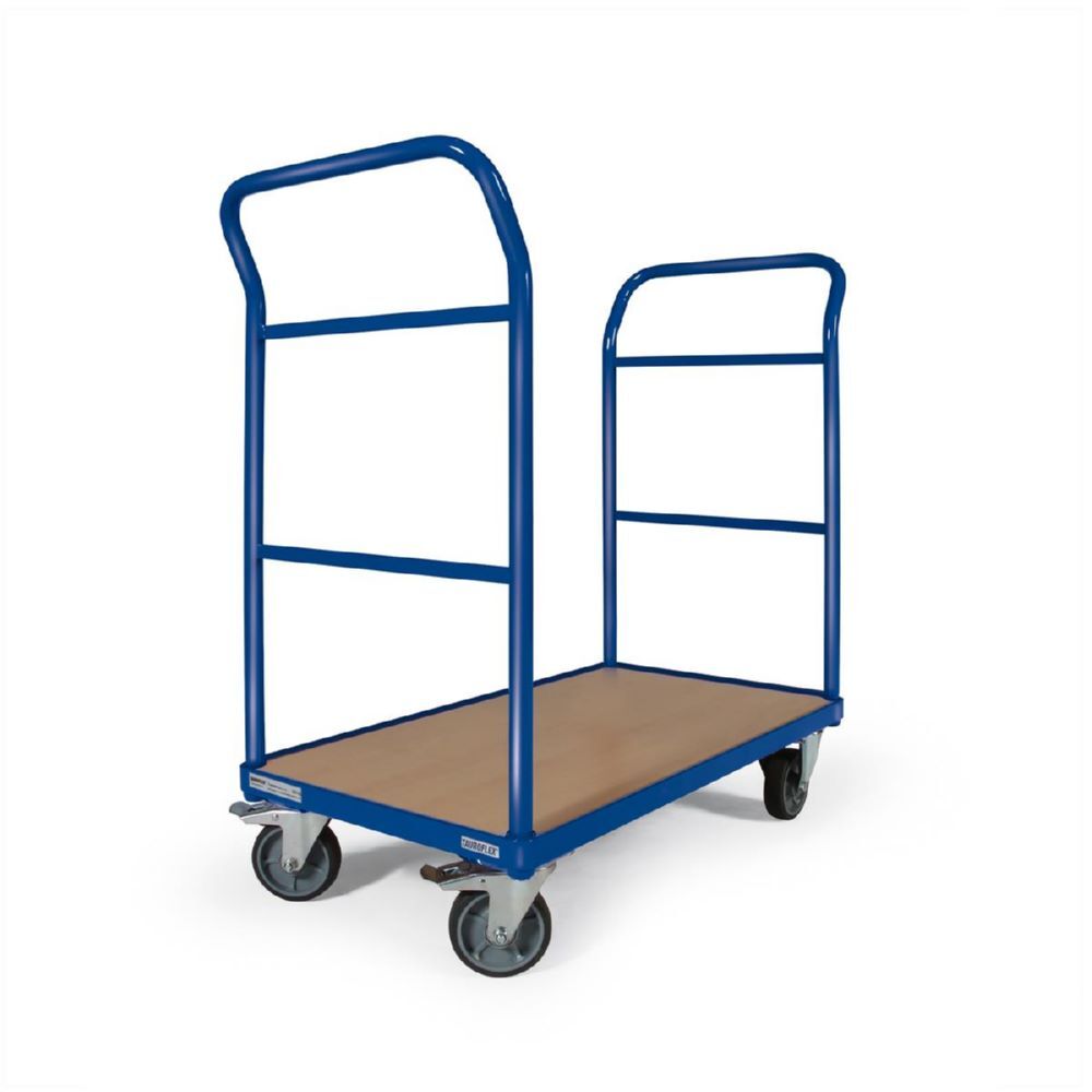 Tauroflex Plattformwagen basic mit 2 hohen Schiebebügel 600 x 1265 x 1015 mm Produktbild Tauroflex Plattformwagen basic mit 2 hohen Schiebebügel 600 x 1265 x 1015 mm