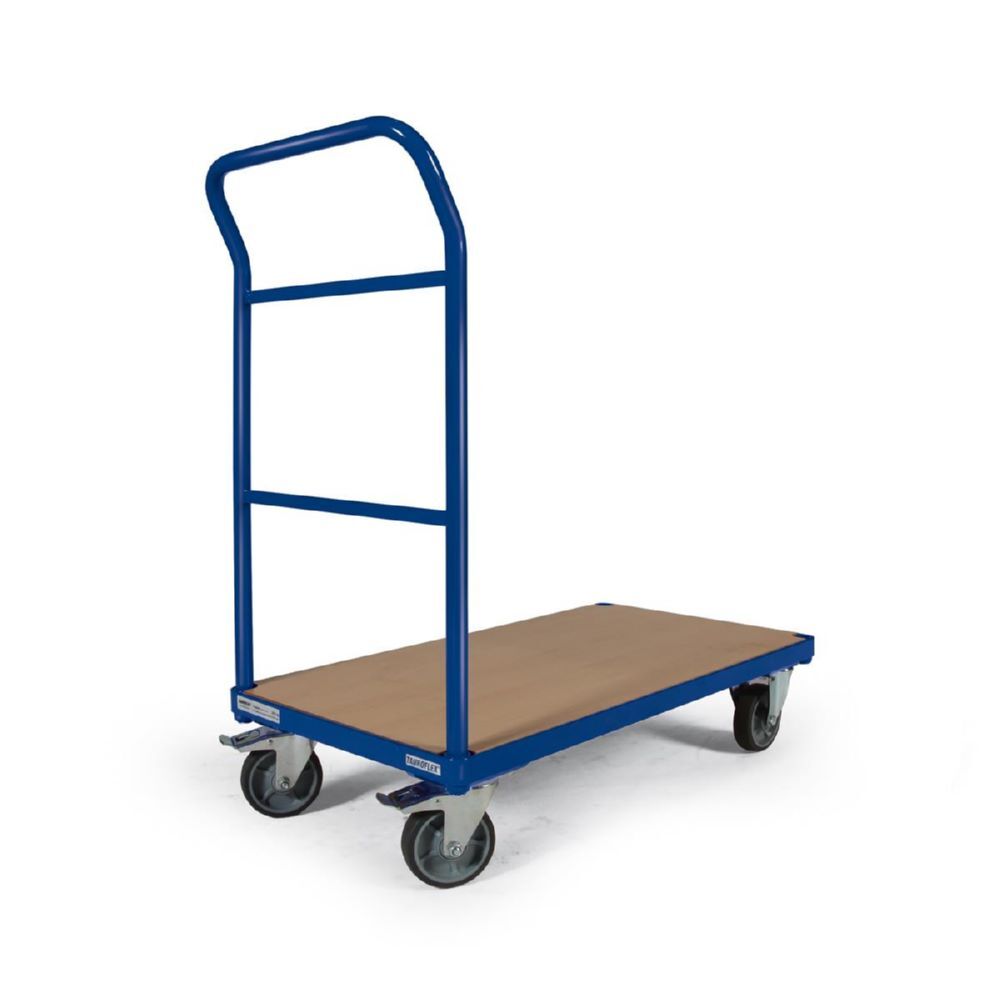 Tauroflex Plattformwagen basic mit robustem Schiebebügel und 4 Rollen 500 x 1025 x 1015 mm Produktbild Tauroflex Plattformwagen basic mit robustem Schiebebügel und 4 Rollen 500 x 1025 x 1015 mm