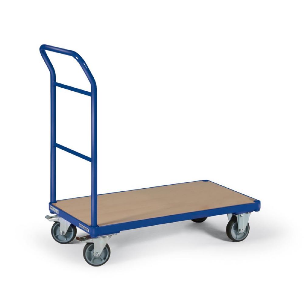 Tauroflex Plattformwagen basic mit robustem Schiebebügel und 4 Rollen 500 x 1025 x 1015 mm Produktbild Tauroflex Plattformwagen basic mit robustem Schiebebügel und 4 Rollen 500 x 1025 x 1015 mm bild 3