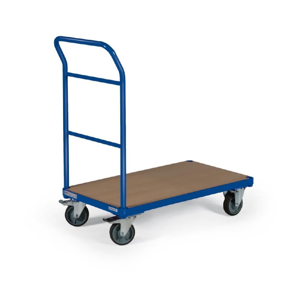 Tauroflex Plattformwagen basic mit robustem Schiebebügel und 4 Rollen 500 x 1025 x 1015 mm Produktbild Tauroflex Plattformwagen basic mit robustem Schiebebügel und 4 Rollen 500 x 1025 x 1015 mm bild 4