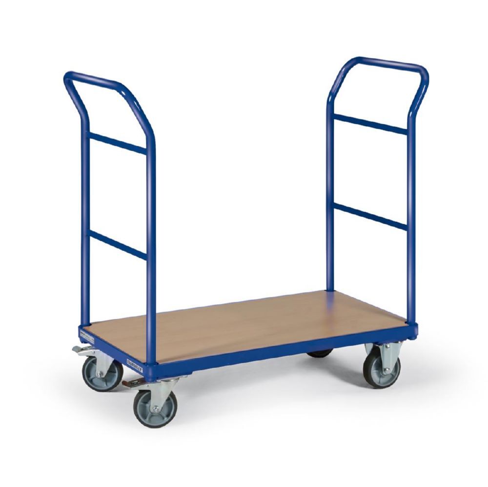 Tauroflex Plattformwagen 2 robuste Schiebebügel 250 kg Last 500 x 1115 x 1015 mm Produktbild Tauroflex Plattformwagen 2 robuste Schiebebügel 250 kg Last 500 x 1115 x 1015 mm bild 3
