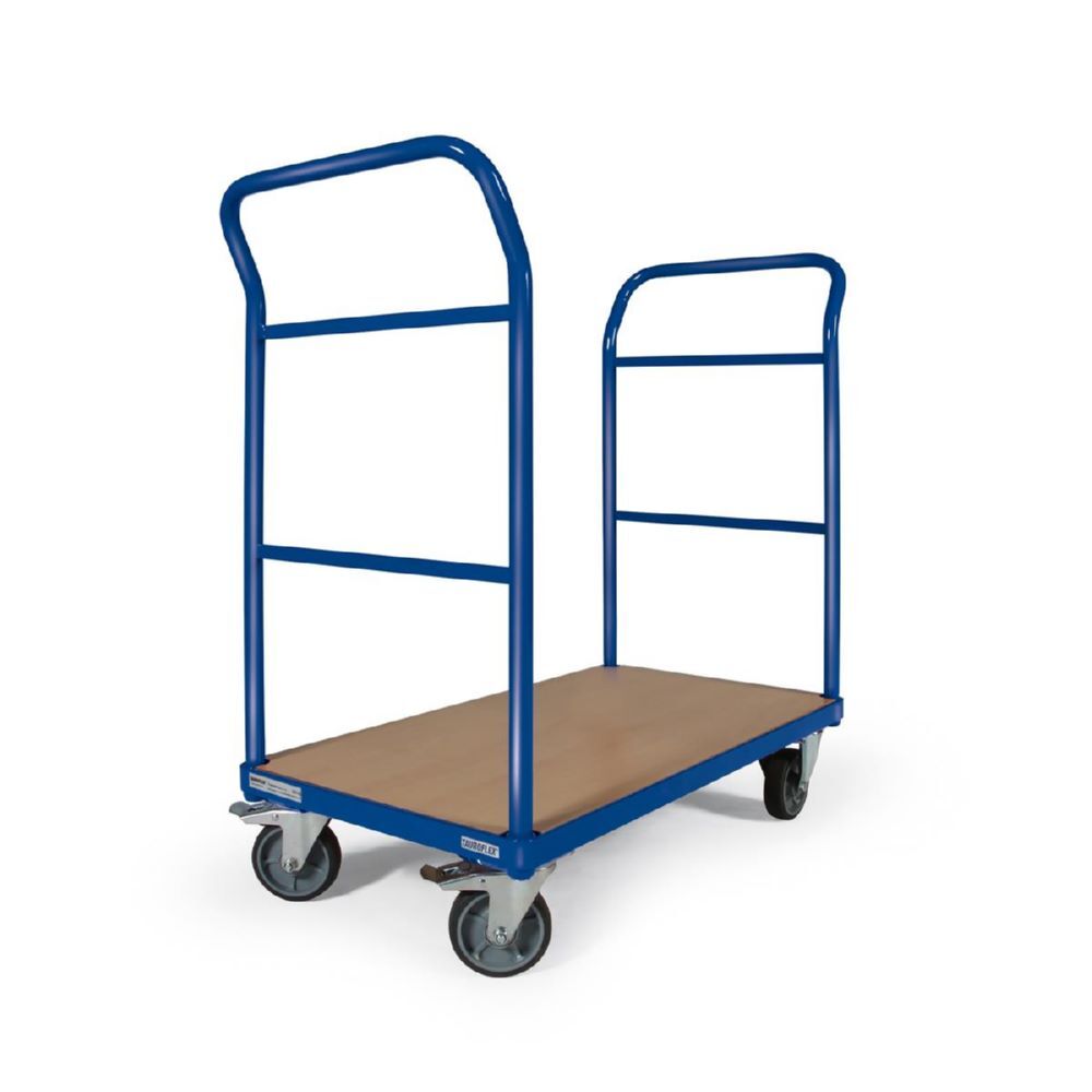 Tauroflex Plattformwagen basic 2 Schiebebügel 4 Rollen 600 x 1265 x 1015 mm Produktbild Tauroflex Plattformwagen basic 2 Schiebebügel 4 Rollen 600 x 1265 x 1015 mm