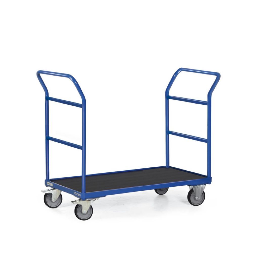 Tauroflex Plattformwagen F3 mit 2 Schiebebügeln 4 Rollen 500 x 1125 x 1015 mm Produktbild Tauroflex Plattformwagen F3 mit 2 Schiebebügeln 4 Rollen 500 x 1125 x 1015 mm