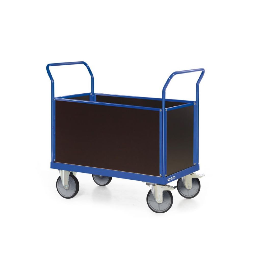 Tauroflex Plattformwagen F6 mit 4 Wänden aus Holz 600 x 1250 x 1100 mm Produktbild Tauroflex Plattformwagen F6 mit 4 Wänden aus Holz 600 x 1250 x 1100 mm bild 2