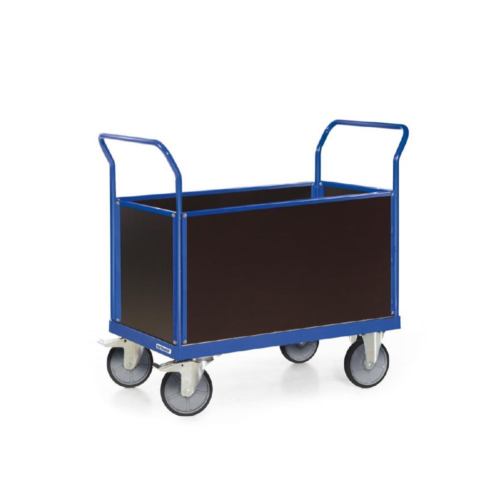 Tauroflex Plattformwagen F6 mit 4 Wänden aus Holz 500 x 1100 x 1060 mm Produktbild Tauroflex Plattformwagen F6 mit 4 Wänden aus Holz 500 x 1100 x 1060 mm