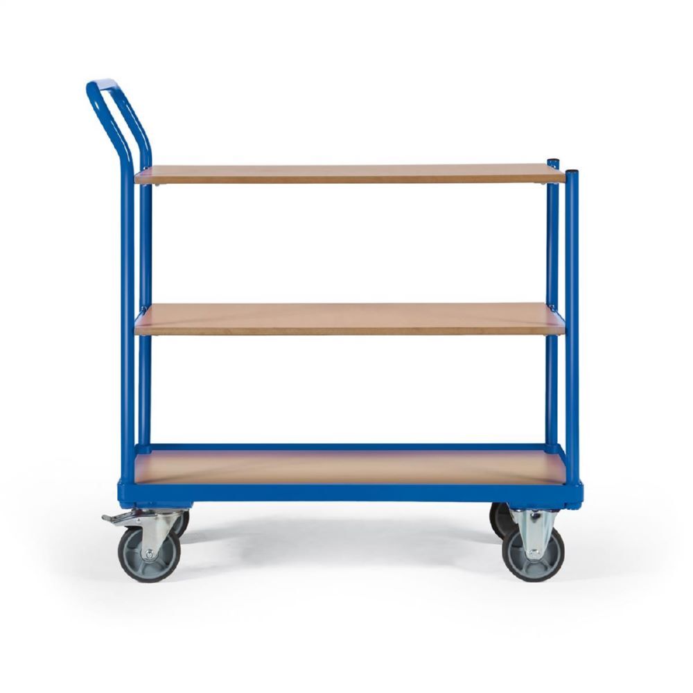 Tauroflex Tischwagen basic Serie F 250 3 Ladeflächen bis 250 kg 500 x 1025 x 835 mm Produktbild Tauroflex Tischwagen basic Serie F 250 3 Ladeflächen bis 250 kg 500 x 1025 x 835 mm bild 2
