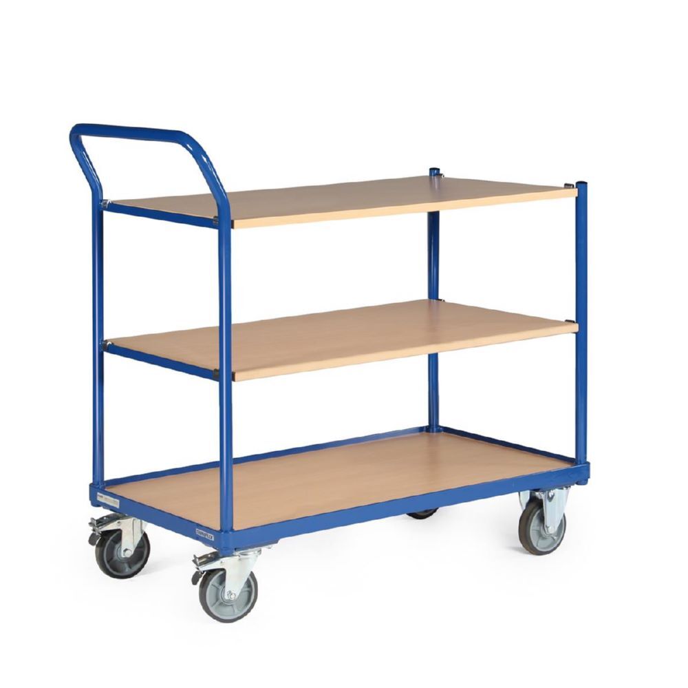 Tauroflex Tischwagen basic Serie F 250 3 Ladeflächen bis 250 kg 500 x 1025 x 835 mm Produktbild Tauroflex Tischwagen basic Serie F 250 3 Ladeflächen bis 250 kg 500 x 1025 x 835 mm bild 3