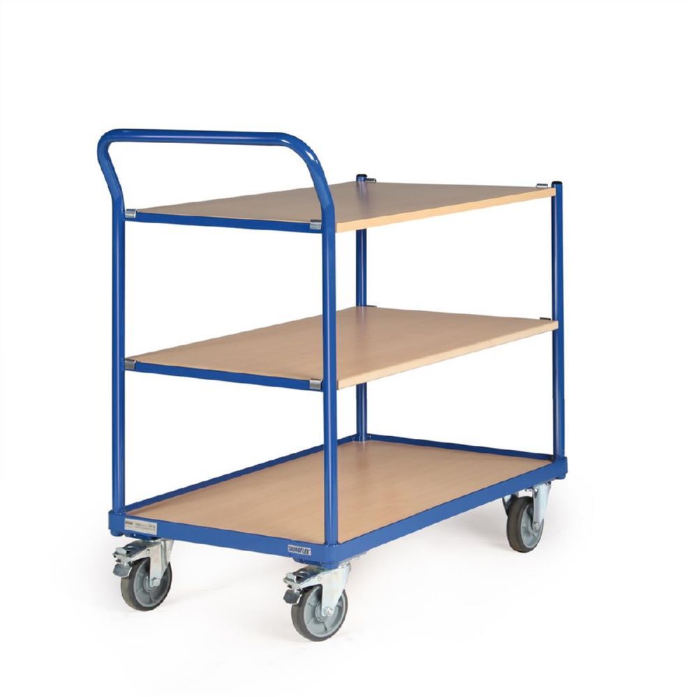 Tauroflex Tischwagen basic Serie F 250 3 Ladeflächen bis 250 kg 500 x 1025 x 835 mm Produktbild Tauroflex Tischwagen basic Serie F 250 3 Ladeflächen bis 250 kg 500 x 1025 x 835 mm bild 4