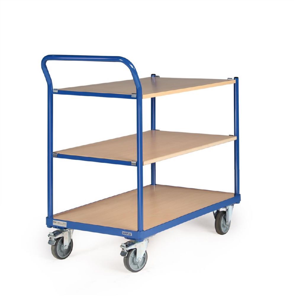 Tauroflex Tischwagen basic Serie F 250 3 robuste Ladeflächen 500 x 1025 x 1015 mm Produktbild Tauroflex Tischwagen basic Serie F 250 3 robuste Ladeflächen 500 x 1025 x 1015 mm bild 4