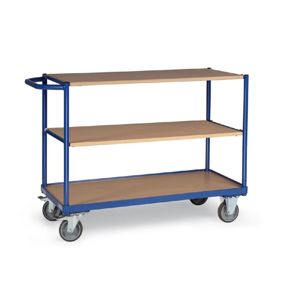 Tauroflex Tischwagen basic Serie F 250 3 stabile Ladeflächen 600 x 1175 x 835 mm Produktbild Tauroflex Tischwagen basic Serie F 250 3 stabile Ladeflächen 600 x 1175 x 835 mm bild 2