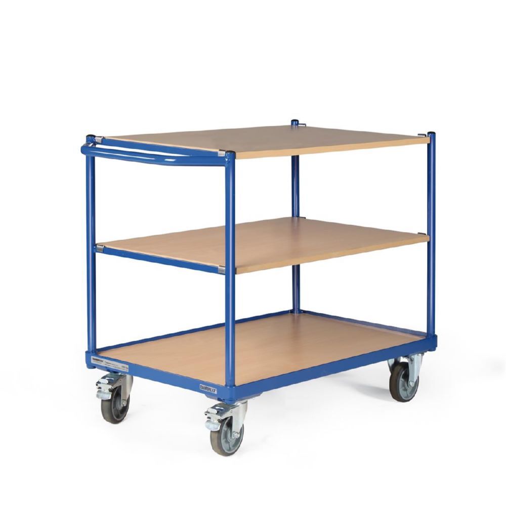Tauroflex Tischwagen basic Serie F 250 3 stabile Ladeflächen 600 x 1175 x 835 mm Produktbild Tauroflex Tischwagen basic Serie F 250 3 stabile Ladeflächen 600 x 1175 x 835 mm bild 3
