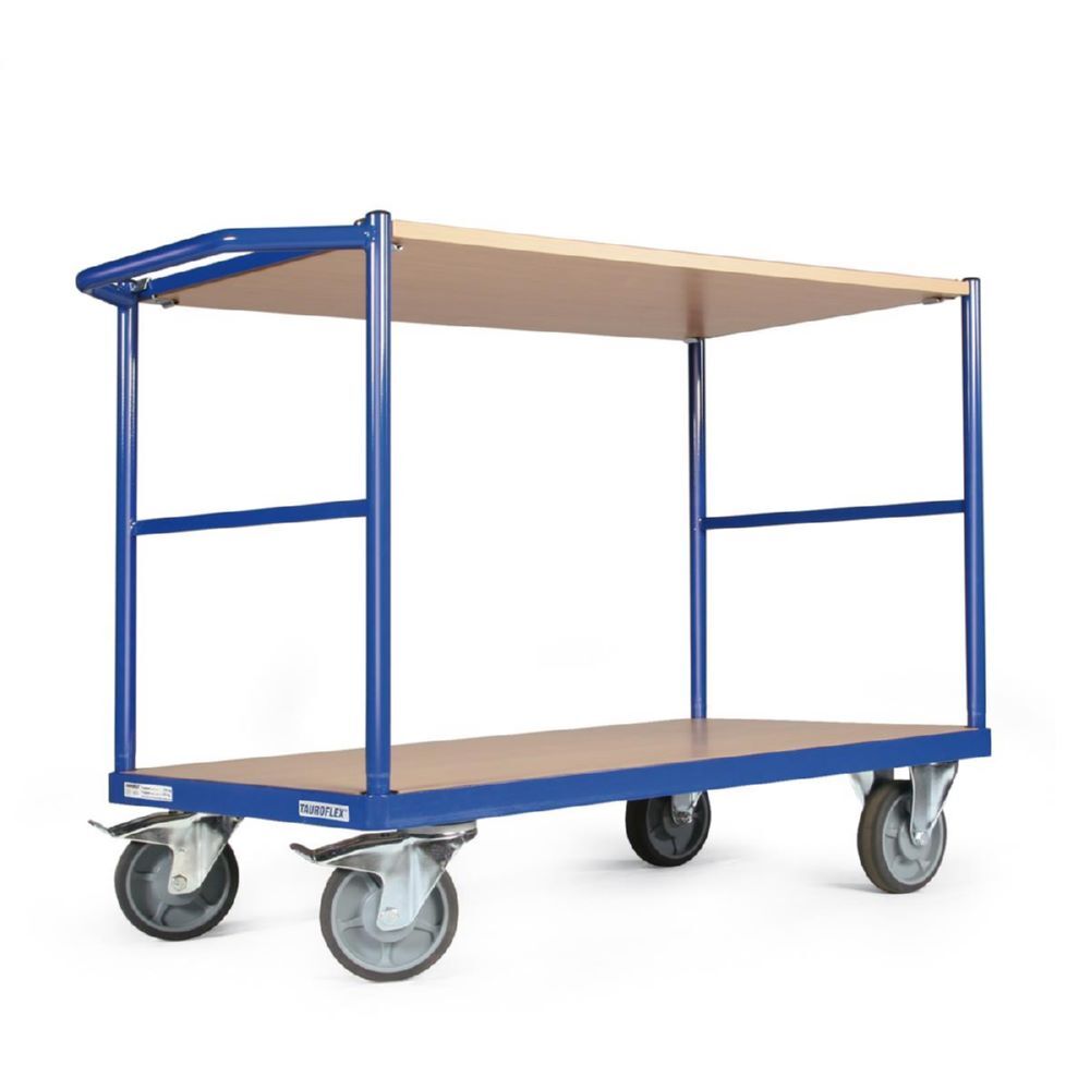 Tauroflex Tischwagen basic Serie F bis 350 kg 2 Ladeflächen 600 x 1185 x 925 mm Produktbild Tauroflex Tischwagen basic Serie F bis 350 kg 2 Ladeflächen 600 x 1185 x 925 mm