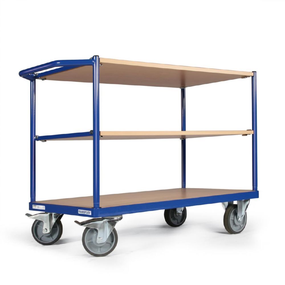 Tauroflex Tischwagen basic Serie F Traglast bis 350 kg 3 Etagen 600 x 1185 x 925 mm Produktbild Tauroflex Tischwagen basic Serie F Traglast bis 350 kg 3 Etagen 600 x 1185 x 925 mm