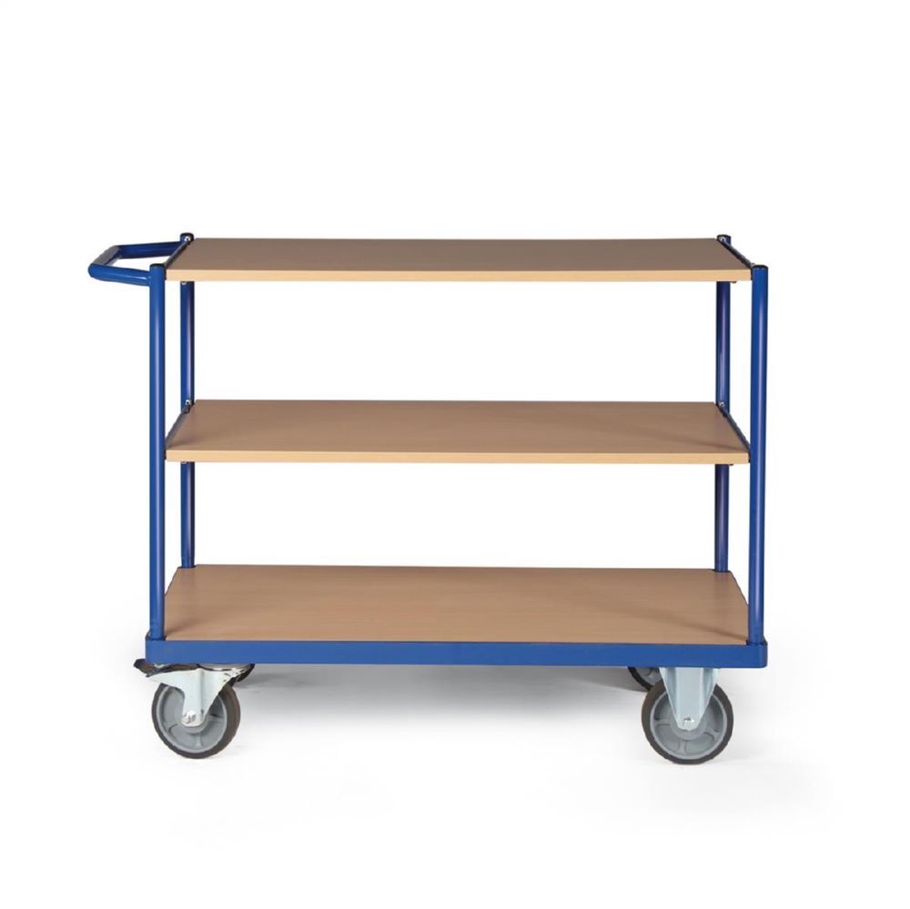 Tauroflex Tischwagen basic Serie F bis 350 kg 3 Etagen 500 x 965 x 885 mm Produktbild Tauroflex Tischwagen basic Serie F bis 350 kg 3 Etagen 500 x 965 x 885 mm bild 2