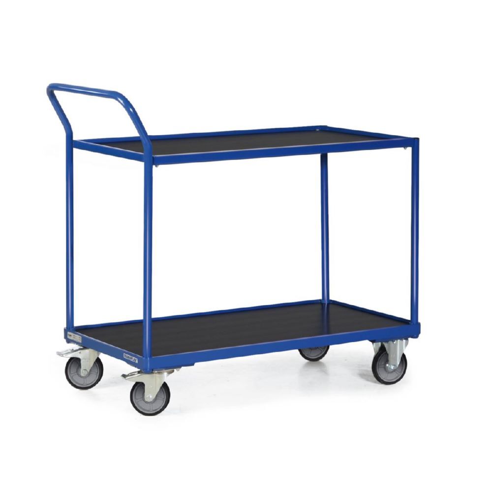 Tauroflex Tischwagen F3 mit 2 Ladeflächen rollbar 500 x 1025 x 835 mm Produktbild Tauroflex Tischwagen F3 mit 2 Ladeflächen rollbar 500 x 1025 x 835 mm