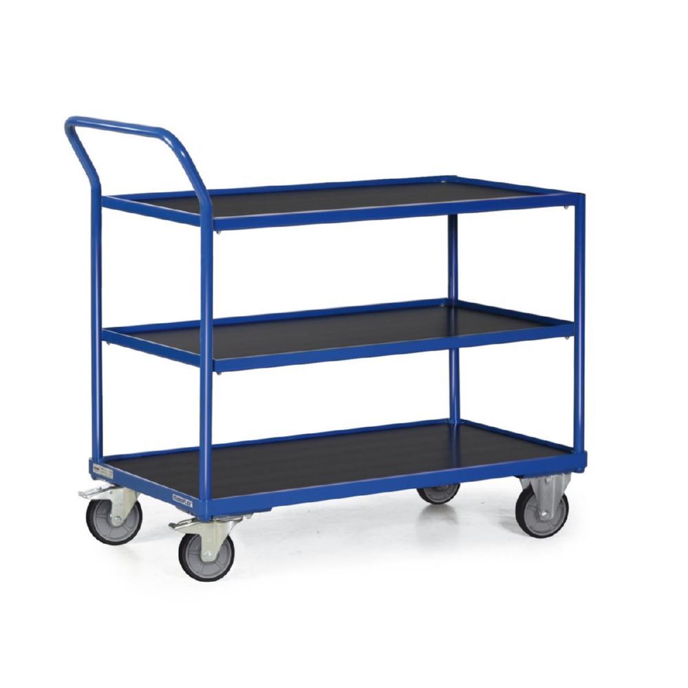 Tauroflex Tischwagen F3 3 Ladeflächen mit Schiebegriff 600 x 1175 x 835 mm Produktbild Tauroflex Tischwagen F3 3 Ladeflächen mit Schiebegriff 600 x 1175 x 835 mm