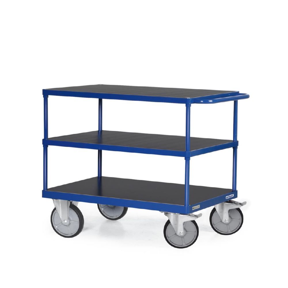 Tauroflex Tischwagen F6 3 große Ladeflächen 600 kg Last 600 x 1185 x 925 mm Produktbild Tauroflex Tischwagen F6 3 große Ladeflächen 600 kg Last 600 x 1185 x 925 mm bild 2