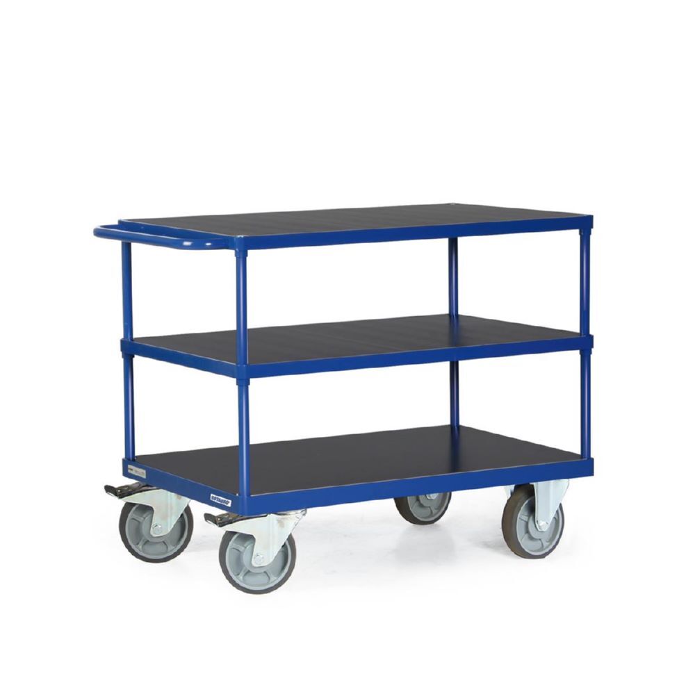 Tauroflex Tischwagen F6 3 große Ladeflächen 500 kg Last 500 x 965 x 885 mm Produktbild Tauroflex Tischwagen F6 3 große Ladeflächen 500 kg Last 500 x 965 x 885 mm