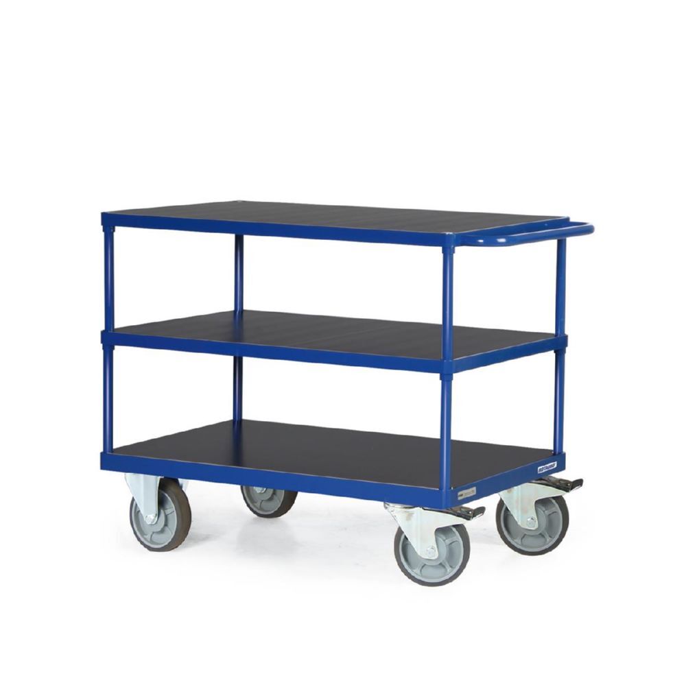 Tauroflex Tischwagen F6 3 große Ladeflächen 500 kg Last 500 x 965 x 885 mm Produktbild Tauroflex Tischwagen F6 3 große Ladeflächen 500 kg Last 500 x 965 x 885 mm bild 2
