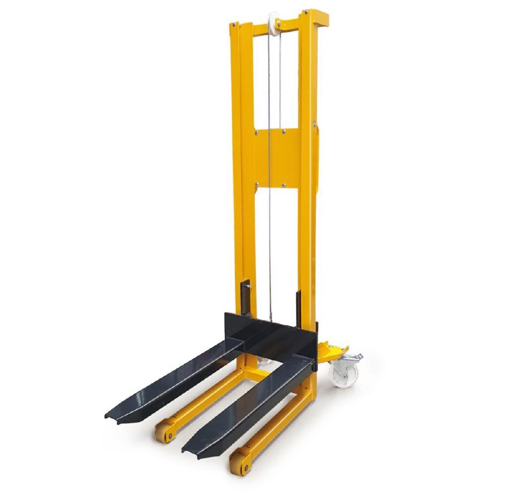 Taurolifter Hochhubwagen Handwindenstapler mit Gabelaufnahme PO-Rollen Traglast 300 kg Produktbild Taurolifter Hochhubwagen Handwindenstapler mit Gabelaufnahme PO-Rollen Traglast 300 kg bild 3