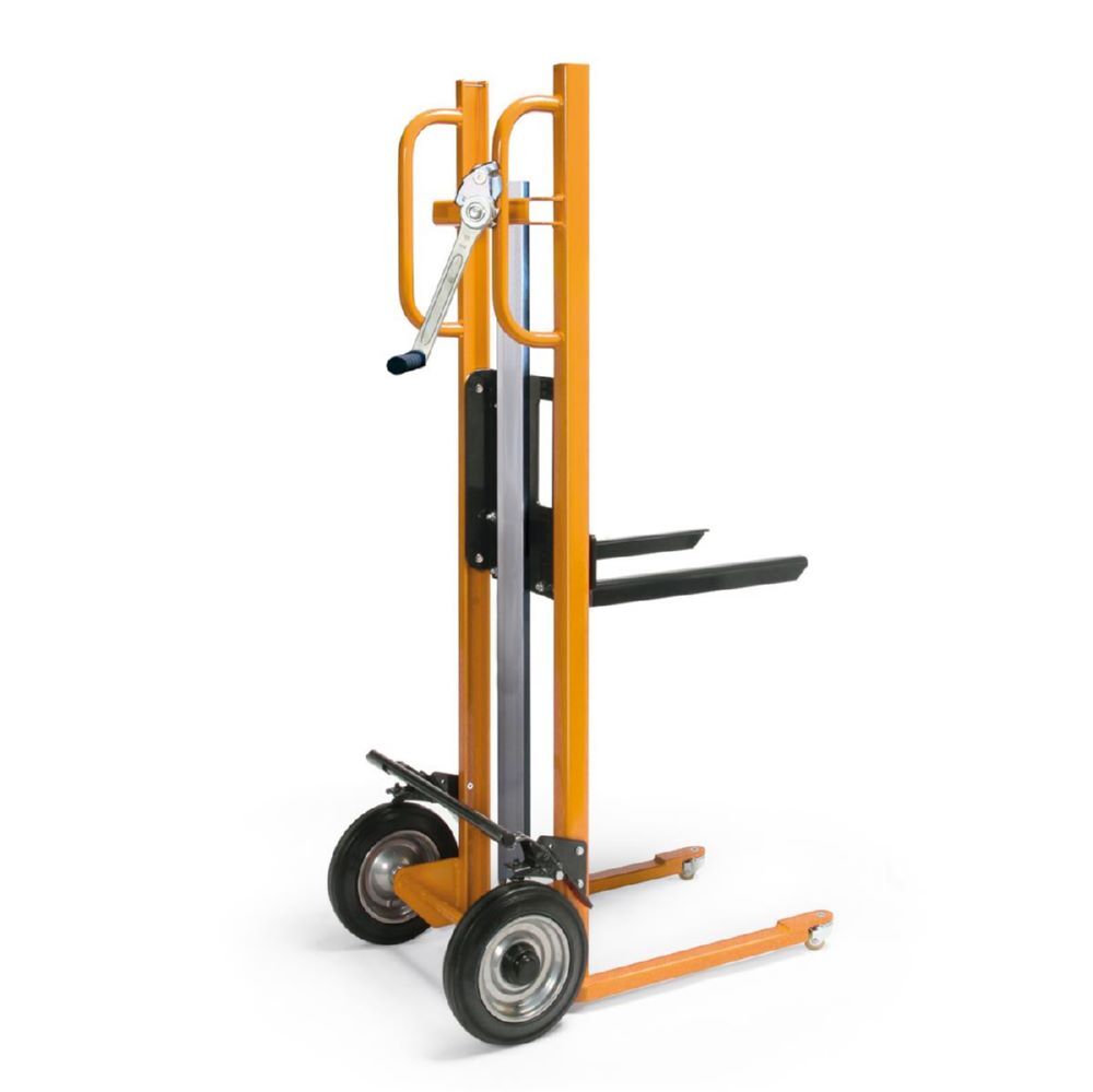 Taurolifter Hochhubwagen Hubkarre mit Gabelaufnahme Vollgummi Bereifung Traglast 150 kg Produktbild Taurolifter Hochhubwagen Hubkarre mit Gabelaufnahme Vollgummi Bereifung Traglast 150 kg