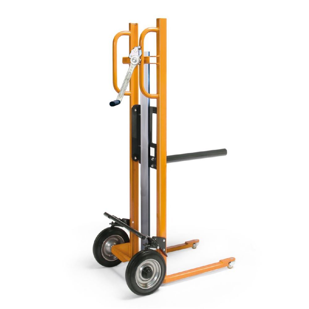 Taurolifter Hochhubwagen Hubkarre mit Lastdorn Vollgummi Bereifung Traglast 150 kg RAL 1028 Produktbild Taurolifter Hochhubwagen Hubkarre mit Lastdorn Vollgummi Bereifung Traglast 150 kg RAL 1028