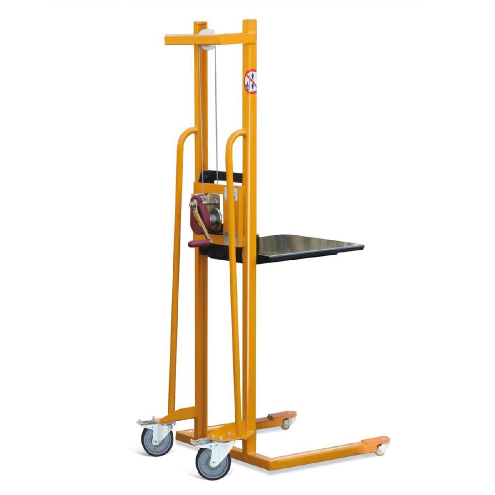 Taurolifter Materiallifter mit Plattform 500 x 460 mm Hubhöhe 1700 mm RAL 1028 Produktbild Taurolifter Materiallifter mit Plattform 500 x 460 mm Hubhöhe 1700 mm RAL 1028